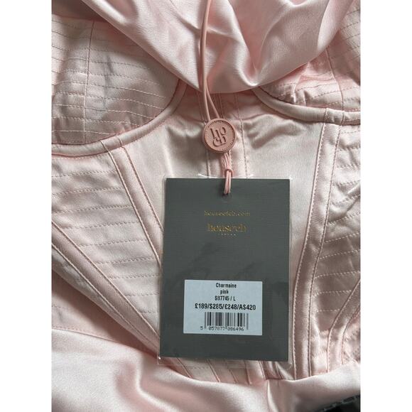 House of CB Charmaine Maxi Dress Blush Pink Size Large NWT - Picture 8 of 10